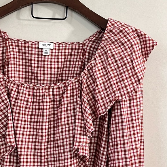 J. Crew Factory Square Neck Ruffle Top - Picture 3 of 13